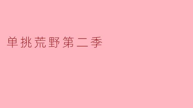 单挑荒野第二季