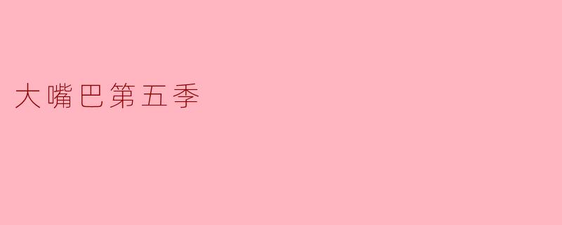 大嘴巴第五季