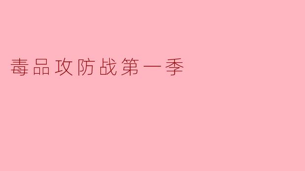 毒品攻防战第一季