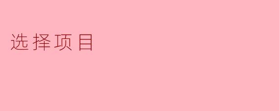 选择项目