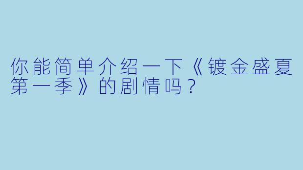 你能简单介绍一下《镀金盛夏第一季》的剧情吗？