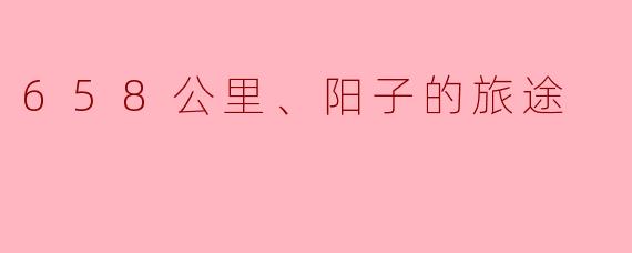 658公里、阳子的旅途