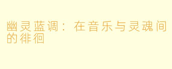 幽灵蓝调：在音乐与灵魂间的徘徊