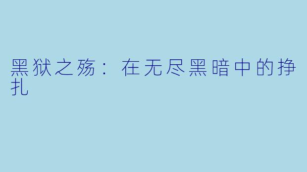 黑狱之殇：在无尽黑暗中的挣扎