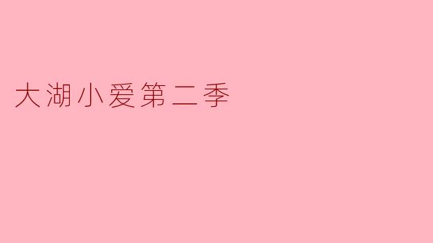 探索人性光辉的《大湖小爱第二季》