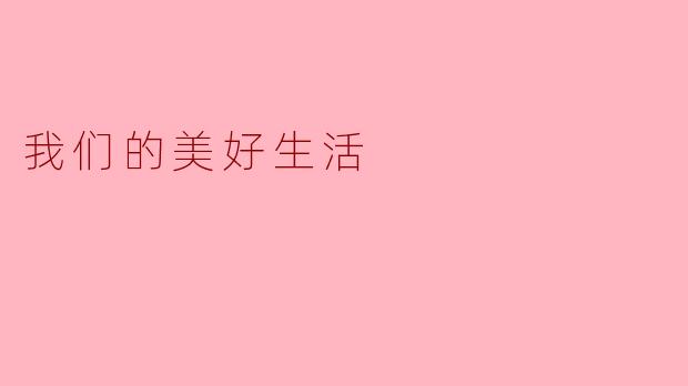 我们的美好生活